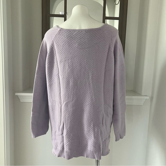 Red Crewneck Sweater Misty Lavender Pullover Plus Size XXL New with Tag - Picture 5 of 11